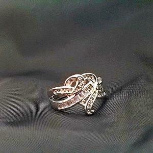 .925 Silver and Crystal Ring